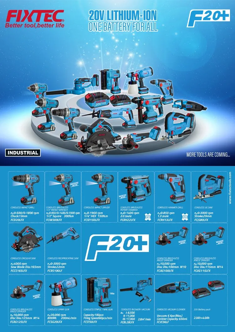 FIXTEC 20V Cordless Tools Catalog