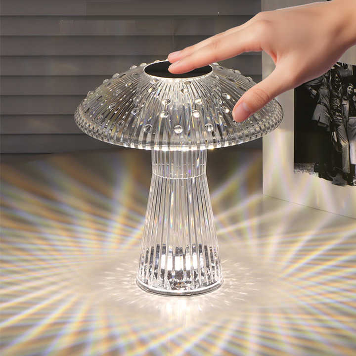 LED Magic Arhubtouching Control Magic Rose Activated Lamp Touch Control Luxury Home Decor Crystal RGB Table