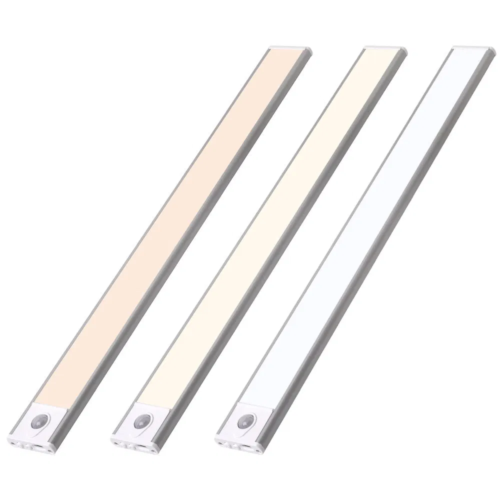 Modern 5V LED Night Light Motion Sensor Battery-Powered Kitchen Closet Hallway Bedroom Staircase Cabinet Lighting Aluminium