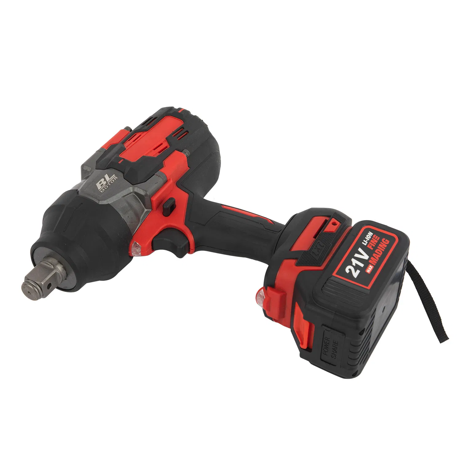 Good Quality Rechargeable 21V 1500nm Torque Lithium-Ion Battery Heavy Duty Cordless Impact Brushless Electric Wrench with LED