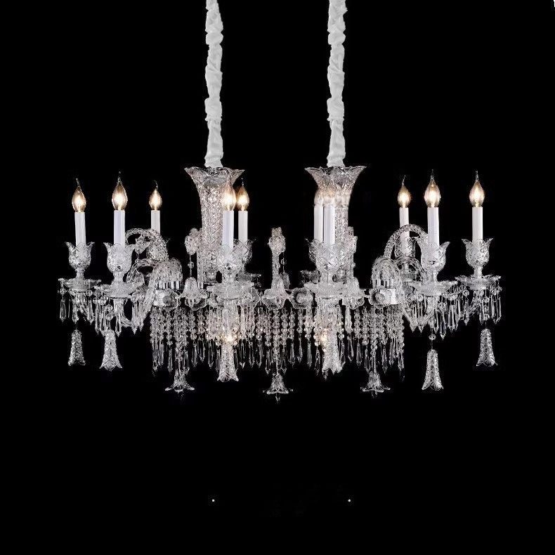 Customized Modern Elegant Luxury Hotel Restaurant Dining Table Crystal Chandelier Lamps