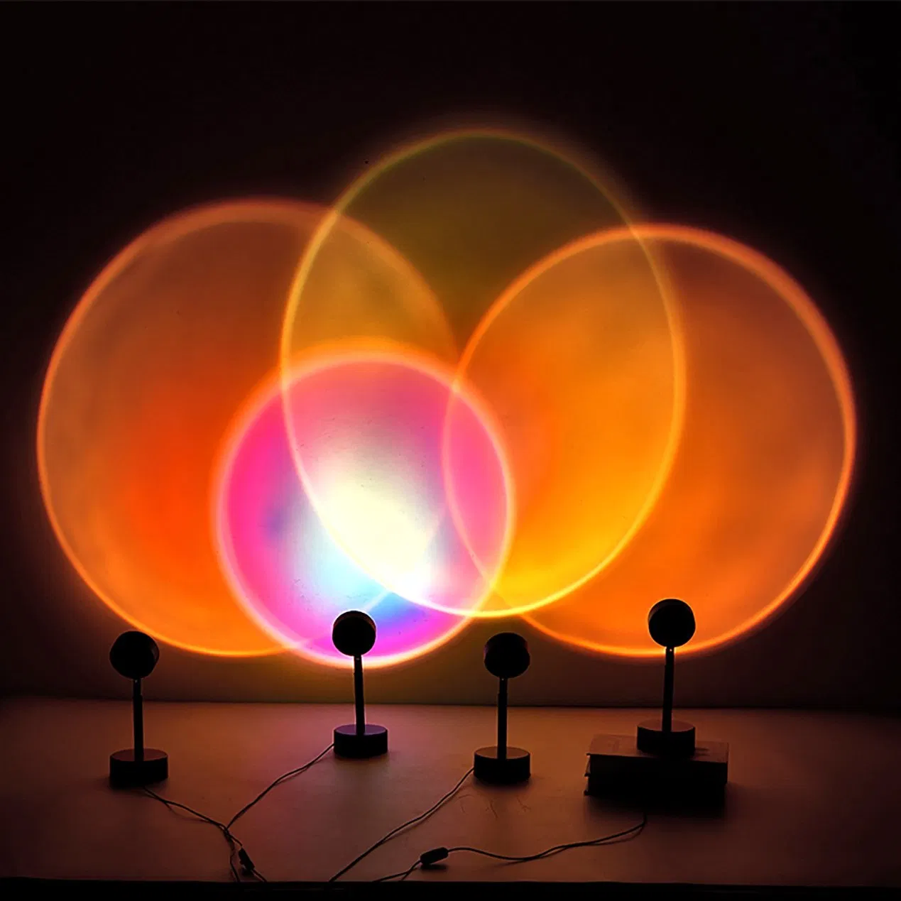 Sunset Lamp LED Live Streaming for Living Room Decoration Rainbow Light