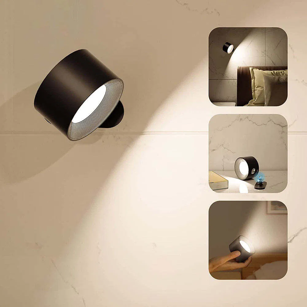 Multifunctional Modern LED Magnetic Bracket Light Touch Dimmable Rechargeable Battery Operated Reading Corner Wall Lamp