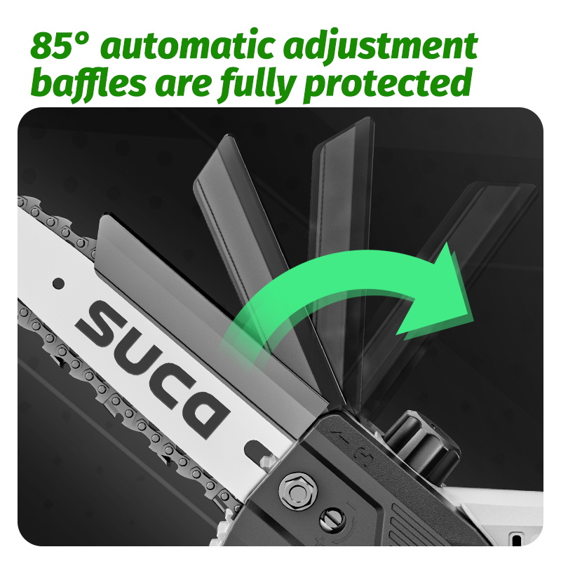 Suca High Quality 6 Inch Portable Electric Lithium Battery Powered Chain Saw Mini Pole Pruning Saw Cordless Electric Chainsaw for Wood Cutting