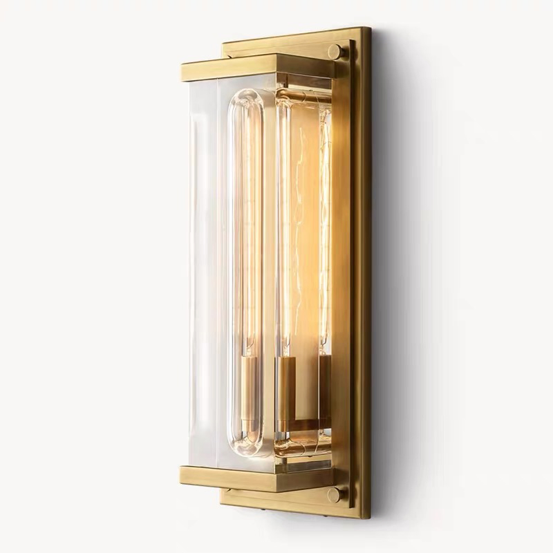 Solid Crystal Wall Lamp Savile Grand Rectangular Sconce