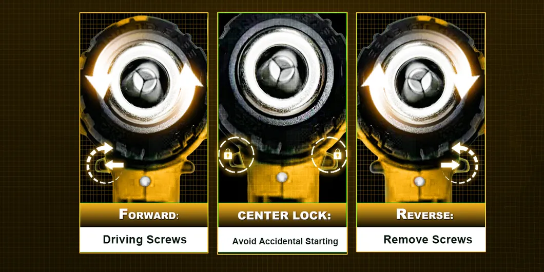 20V Cordless Impact Keyless Chuck Electric Screwdriver Set