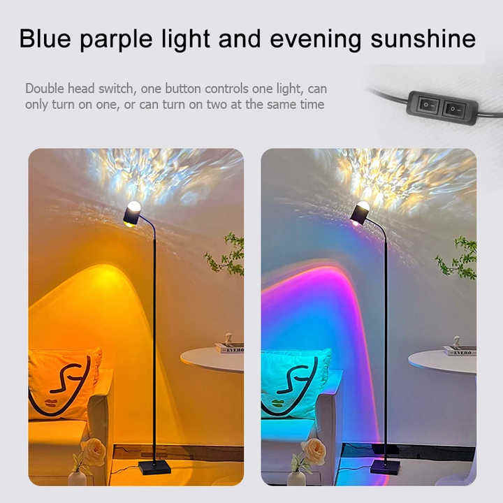 LED Water Ripple Lamp Sunset Floor Lamp