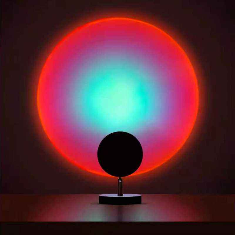 High Quality Aluminum Alloy Sunset Projector Lamp LED Sunset Projection Halo Lamp