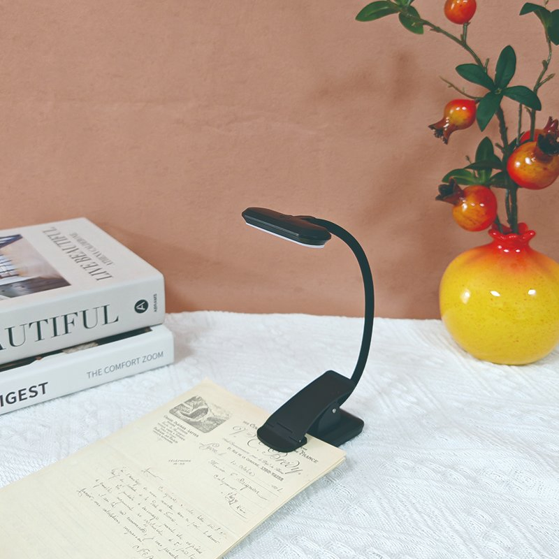 Portable Night Reading Dimmable Rechargeable LED Book Light with Clip