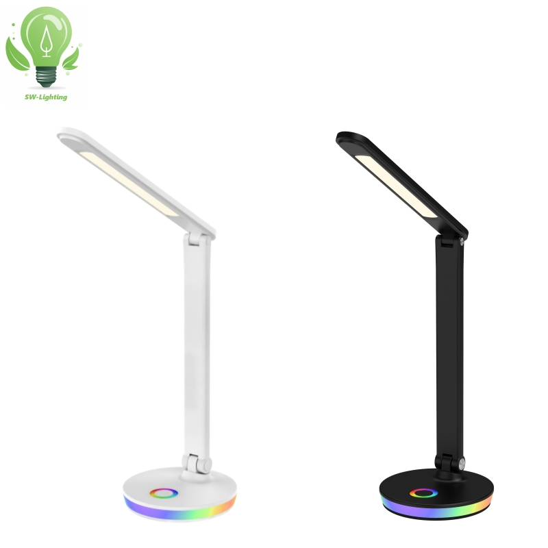 CE RoHS Touch Switch Plastic Student Reading Light 3CCT Dimmable Stepless Anti-Glare Desk Lamp Battery &amp; USB LED Table Light