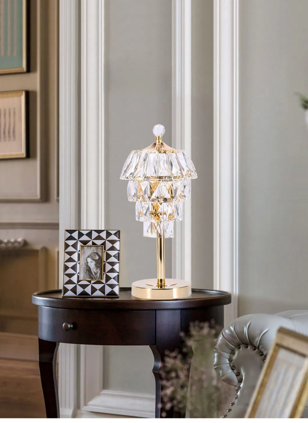 Modern Crystal Desk Lamp Details