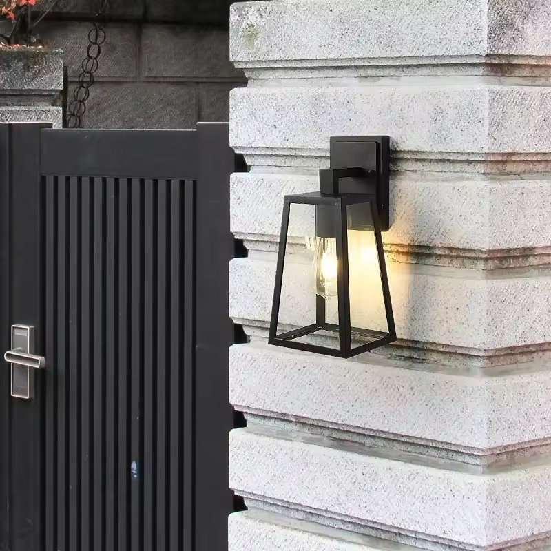 Modern Minimalist Black LED Wall Sconce for Outdoor Spaces