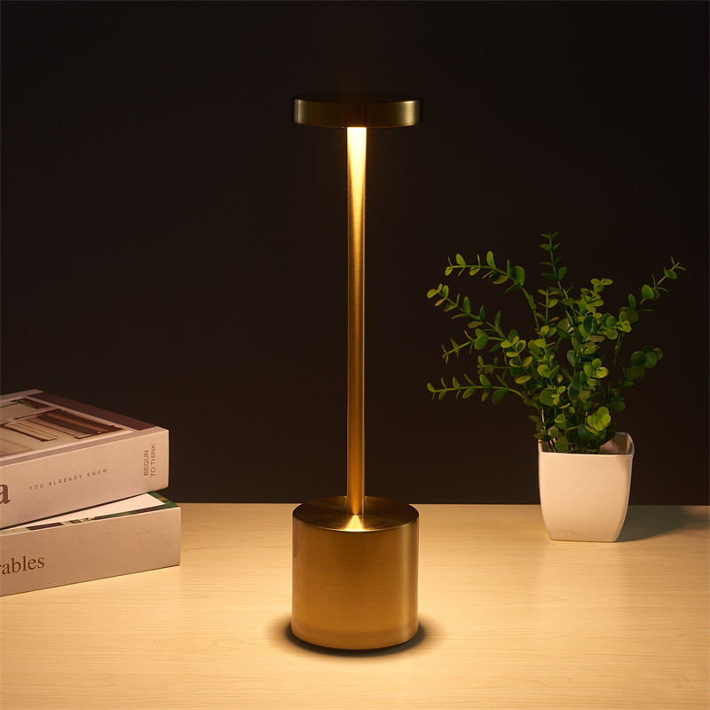 USB Cordless Table Lamps Rechargeable Portable Battery Operated 3 Color Stepless Dimming LED Table Light for Bar Restaurant