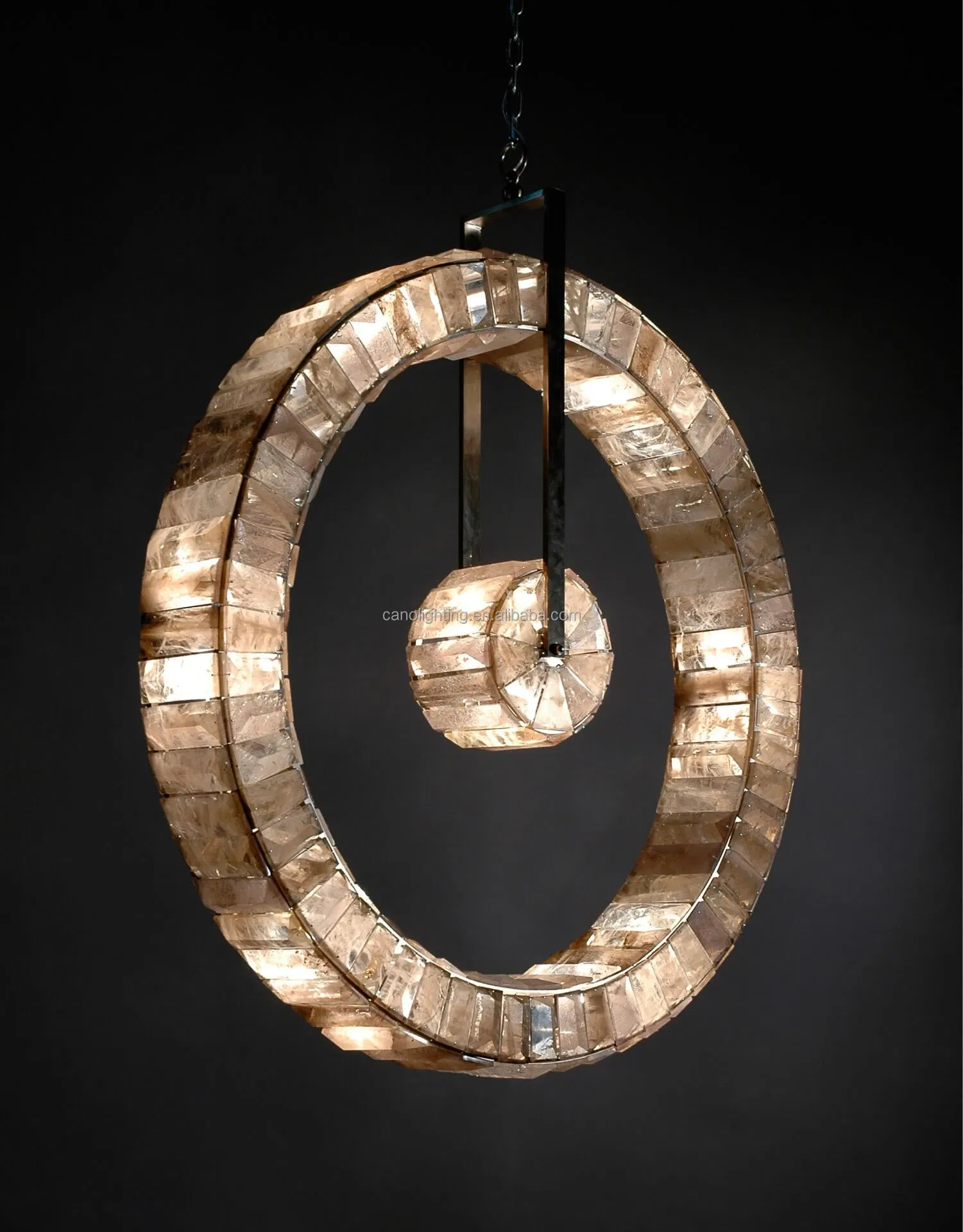 Modern Gold Luxury Bedside Wheel Crystal Table Lamp for Hotel Restaurant Home