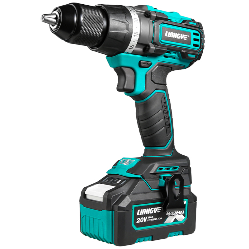 Liangye Electric Power Tool 18V 70nm Heavy Duty Cordless Rechargeable Battery Drill Brushless Power Tool