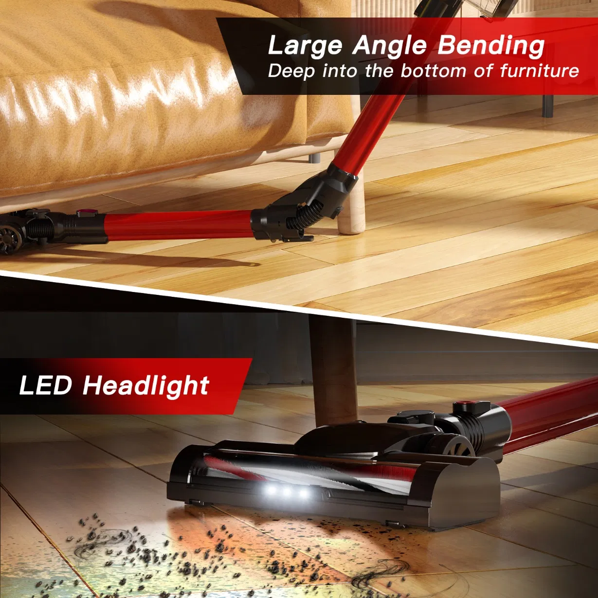 Low Noise Powerful Suction HEPA Filter Handheld Cordless Vacuum Cleaner