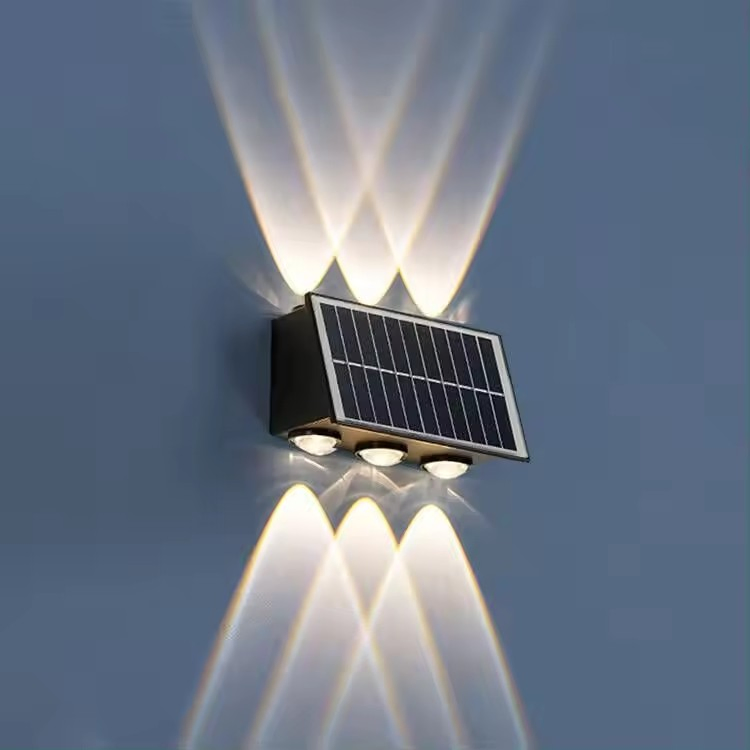 LED Wall Light Outdoor Porch Waterproof Solar Panel Set Wall Lamp