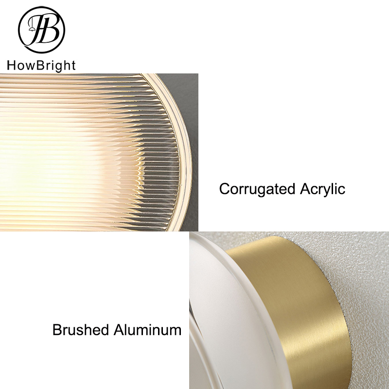 Minimalist Bedroom Bedside Wall Lamps Round Acrylic Sconce