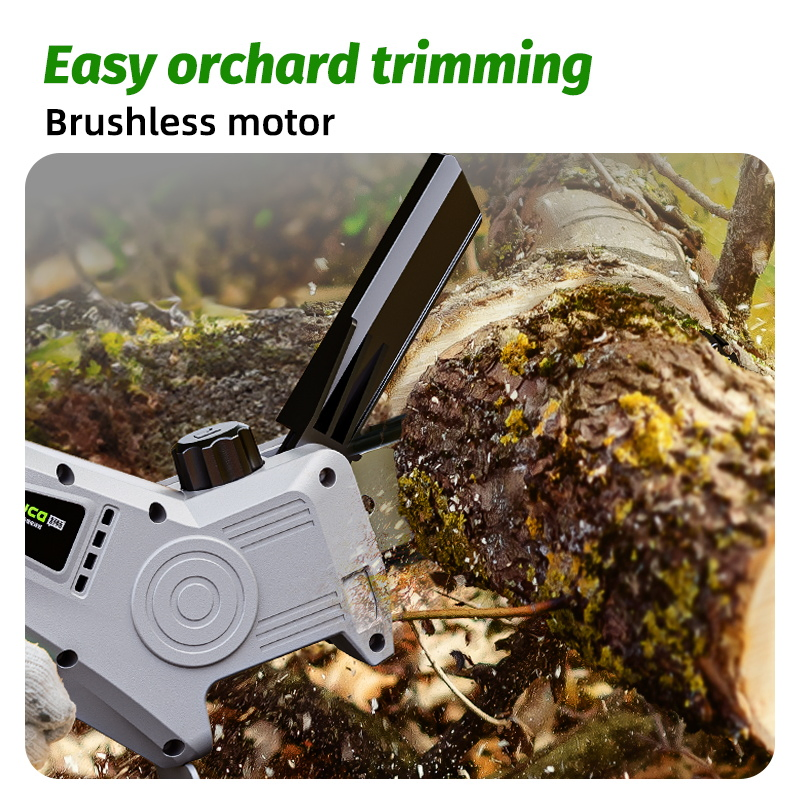 Suca High Quality 6 Inch Portable Electric Lithium Battery Powered Chain Saw Mini Pole Pruning Saw Cordless Electric Chainsaw for Wood Cutting