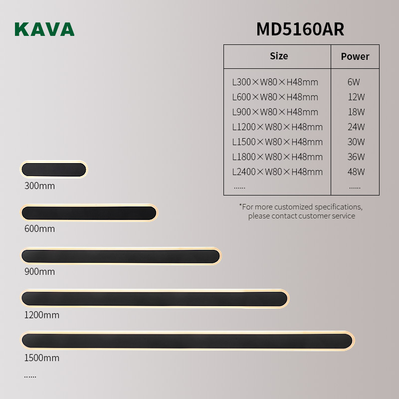 Minimalist Courtyard Black Linear Waterproof Wall Lamp Porch Sconce LED Lights Outdoor