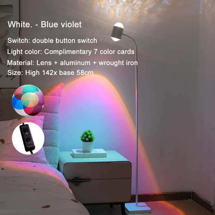 LED Water Ripple Lamp Sunset Floor Lamp