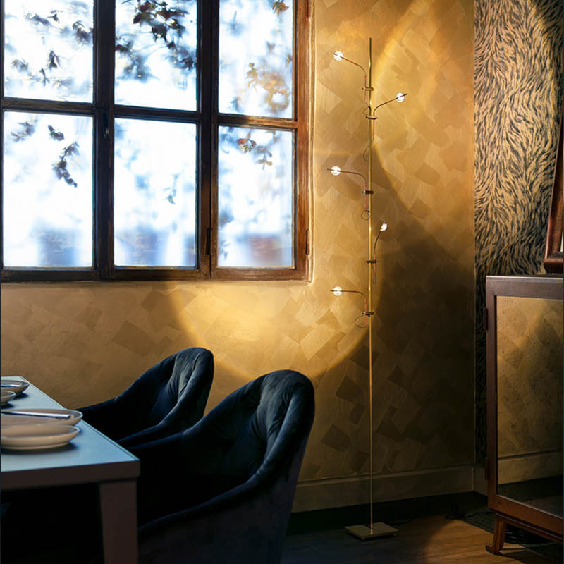 Zy Custom Nordic Decorative Sunset Lamp Modern Stand Light LED Floor Lamp Fixture for Living Room Hotel Restaurant