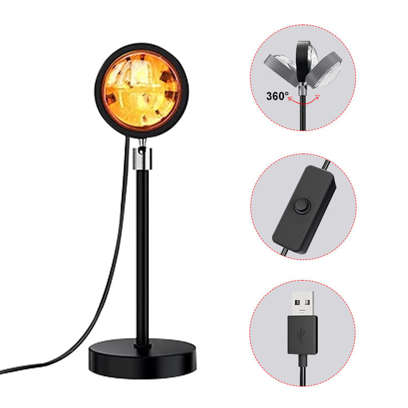 Customization High Quality Sunset Projector Lamp 180 Degree Rotation Projection Light Lamp