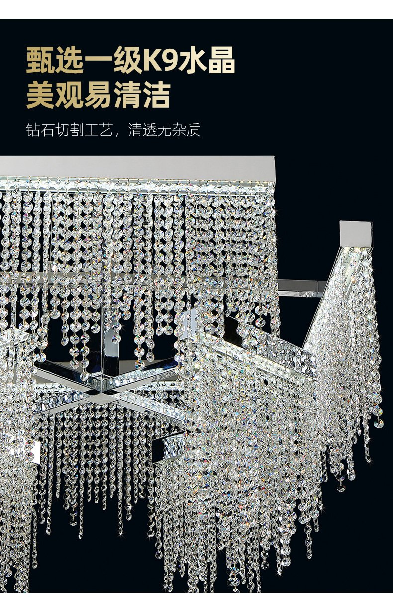 Luxury Crystal Chandelier Restaurant Table Lamp Bar Fashiona Household Long Lamp