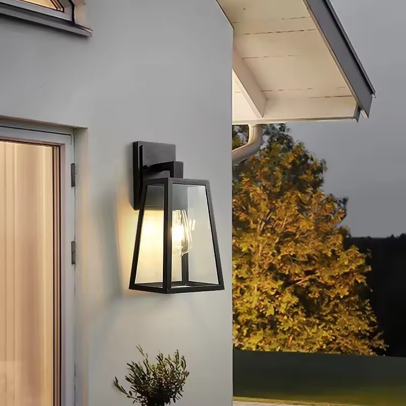 Modern Minimalist Black LED Wall Sconce for Outdoor Spaces