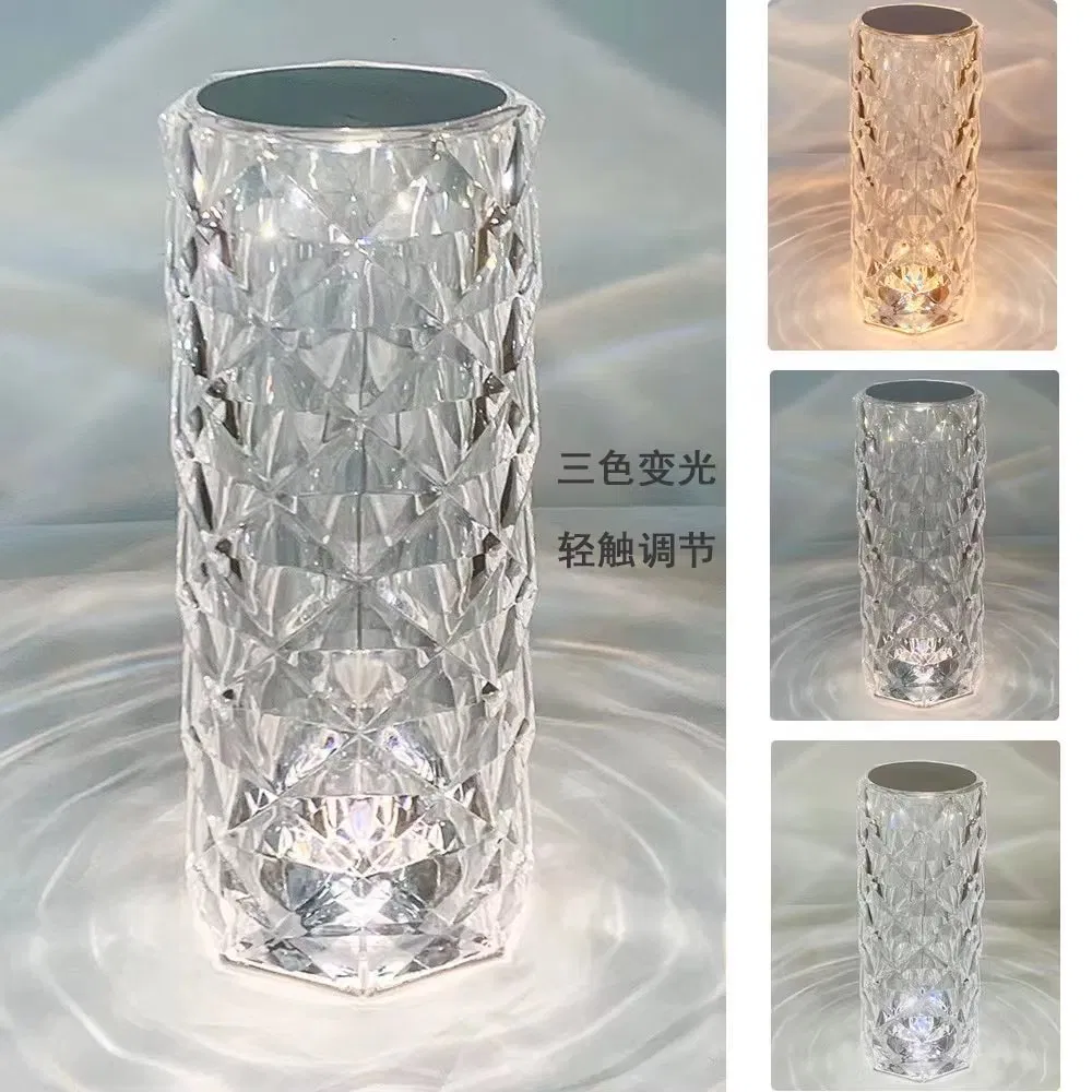 Elegant Luxury Bar Rechargeable Cordless Restaurant Crystal LED Table Lamp