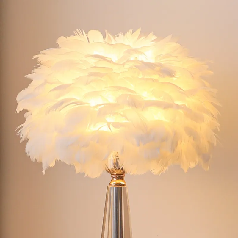 Crystal Feather Table Lamp View 9