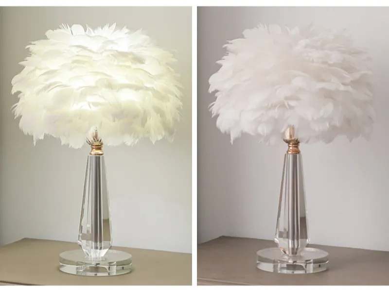 Crystal Feather Table Lamp View 6