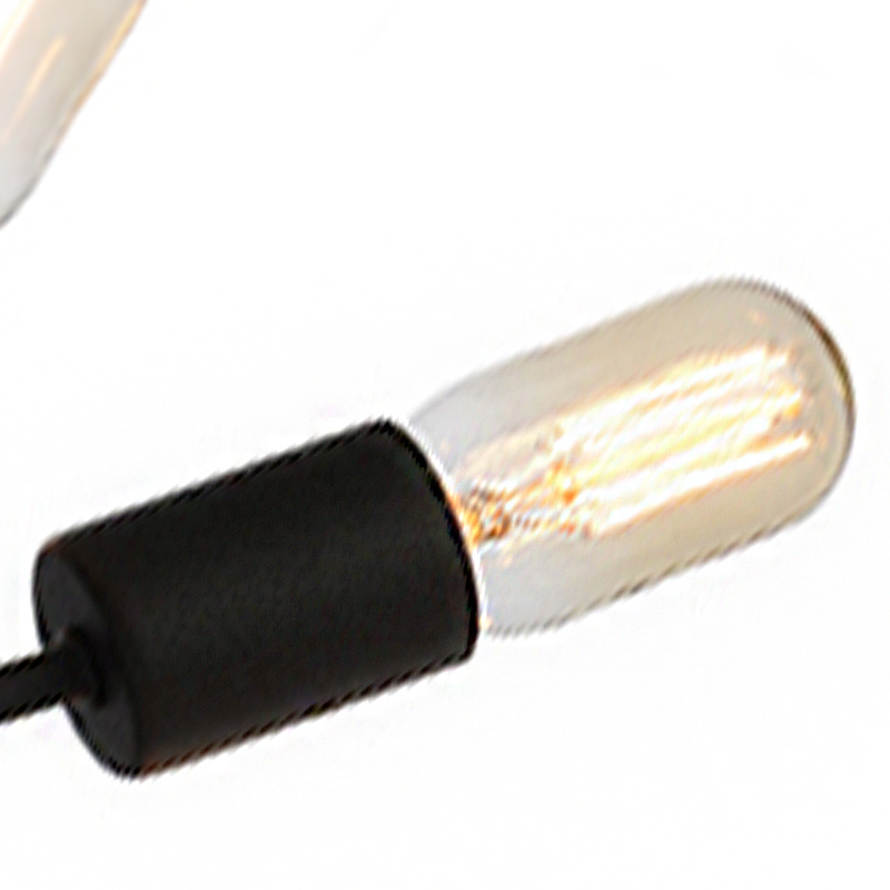 Retro Industrial Floor Lamp of Wrought Iron Light for Dining-Room Living Room Used Multi-Bulbs Matt Black E27 Floor Lamp