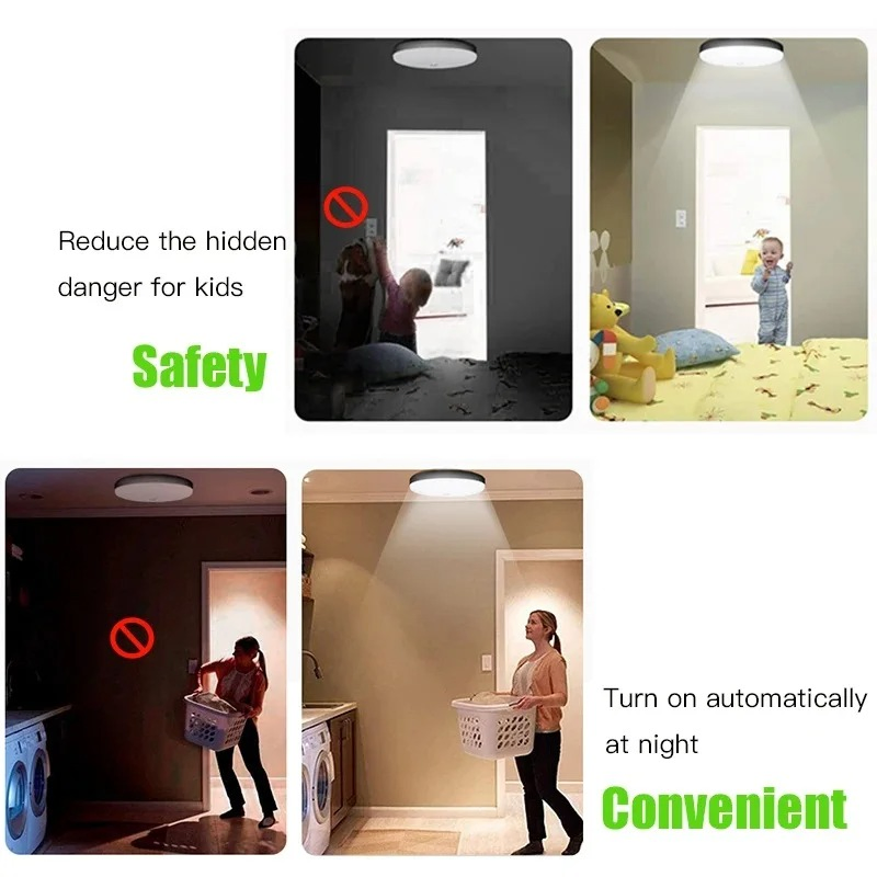 PIR Motion Sensor Ceiling Lamp 15W 20W 30W 40W Motion Detector Modern Ceiling Lighting for Corridor Garage Stair Balcony 220V