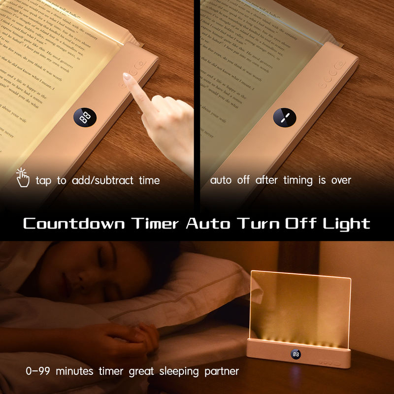 Portable Brightness Adjustable Dimmable Bookmark Lights Reading in Bed USB Rechargeable LED Eye-Protection Book Light