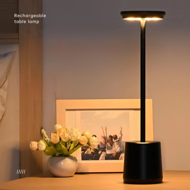 Vintage Gold Diamond Crystal Shade Battery Operated Dimmable Rechargeable Restaurant Touch Cordless Luxury LED Table Lamps