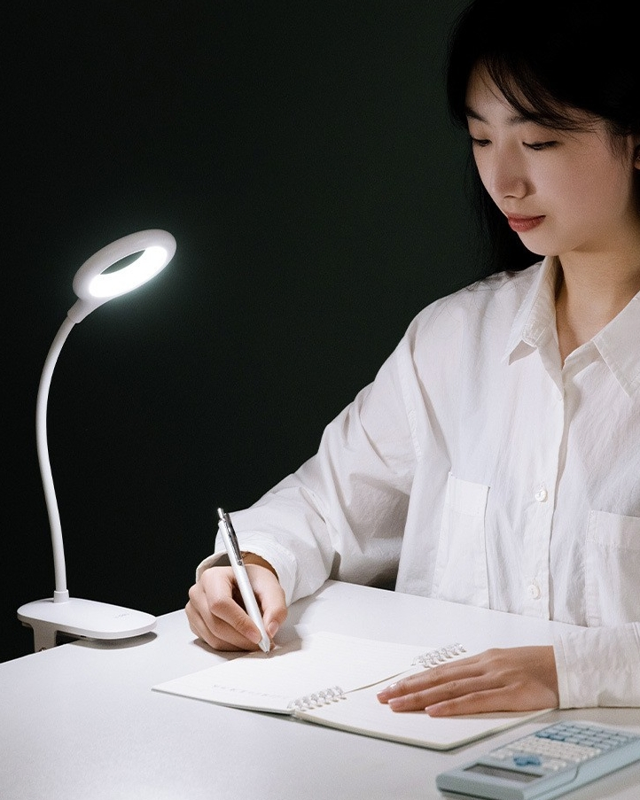 Clip-on Type-C LED Desk Lamp, Eye-Caring Dimmable Bedside Reading Light for Bedroom and Study