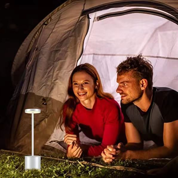 USB Cordless Table Lamps Rechargeable Portable Battery Operated 3 Color Stepless Dimming LED Table Light for Bar Restaurant