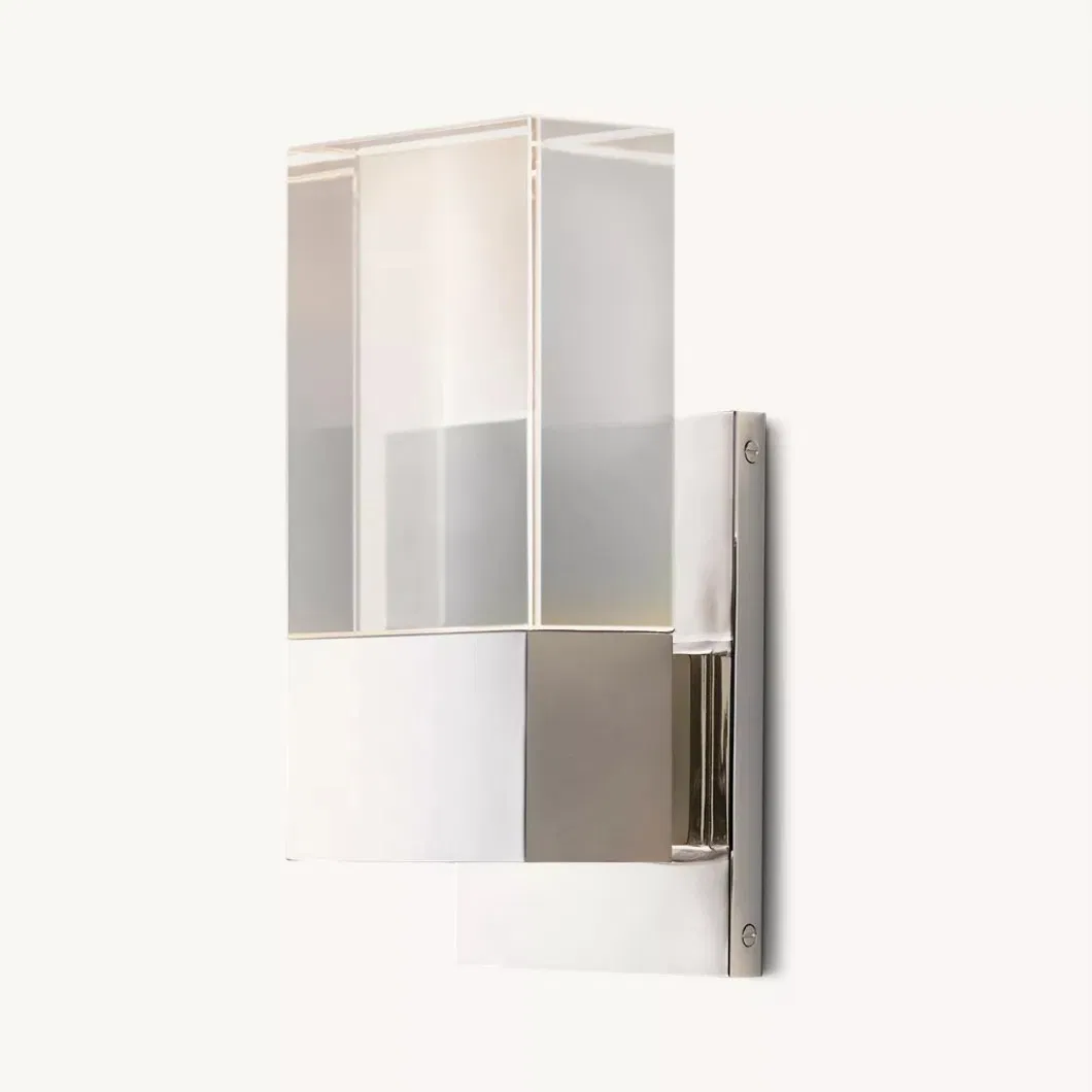 Hotel Bedside Reading Lighting Solid Crystal Shade Serra Sconce