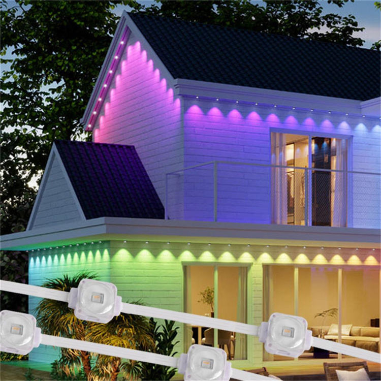 Smart APP&DIY Point Controlled LED Pixel Light Strip with Rgbic Dynamic Effects for House Eaves&Outdoor IP67 Rated