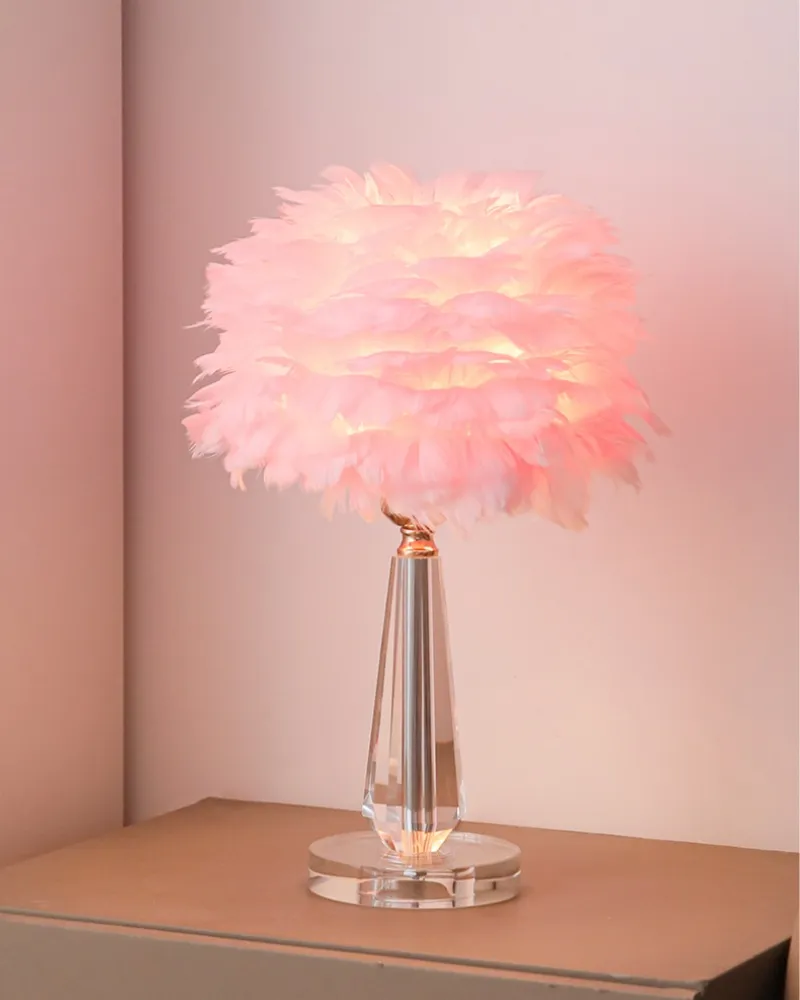Crystal Feather Table Lamp View 3