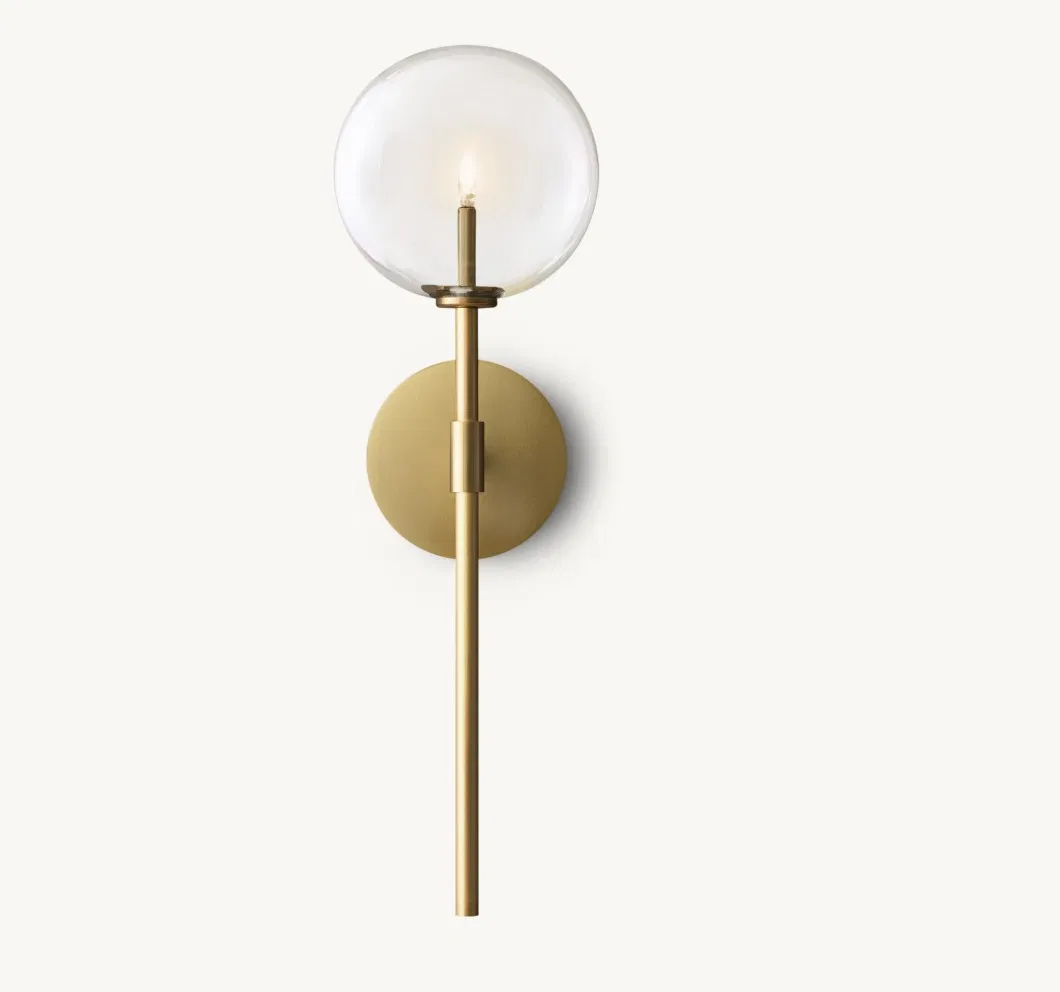 Glass Globe Linear Sconce Detail