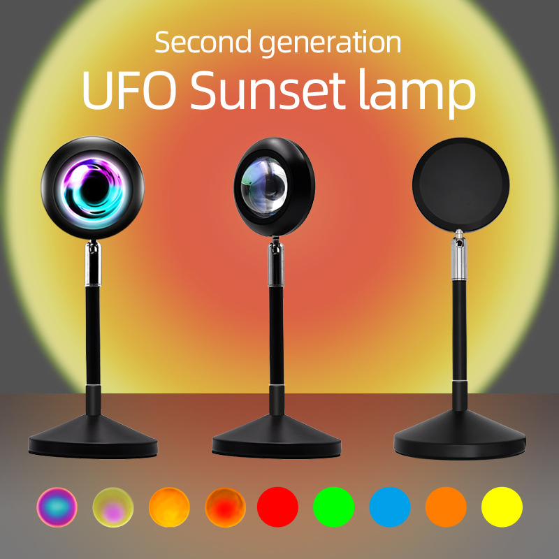 New APP Control 4 Modes Smart Photography Living Room Bedroom Table Light 16colors RGB Sunset Halo Lamps