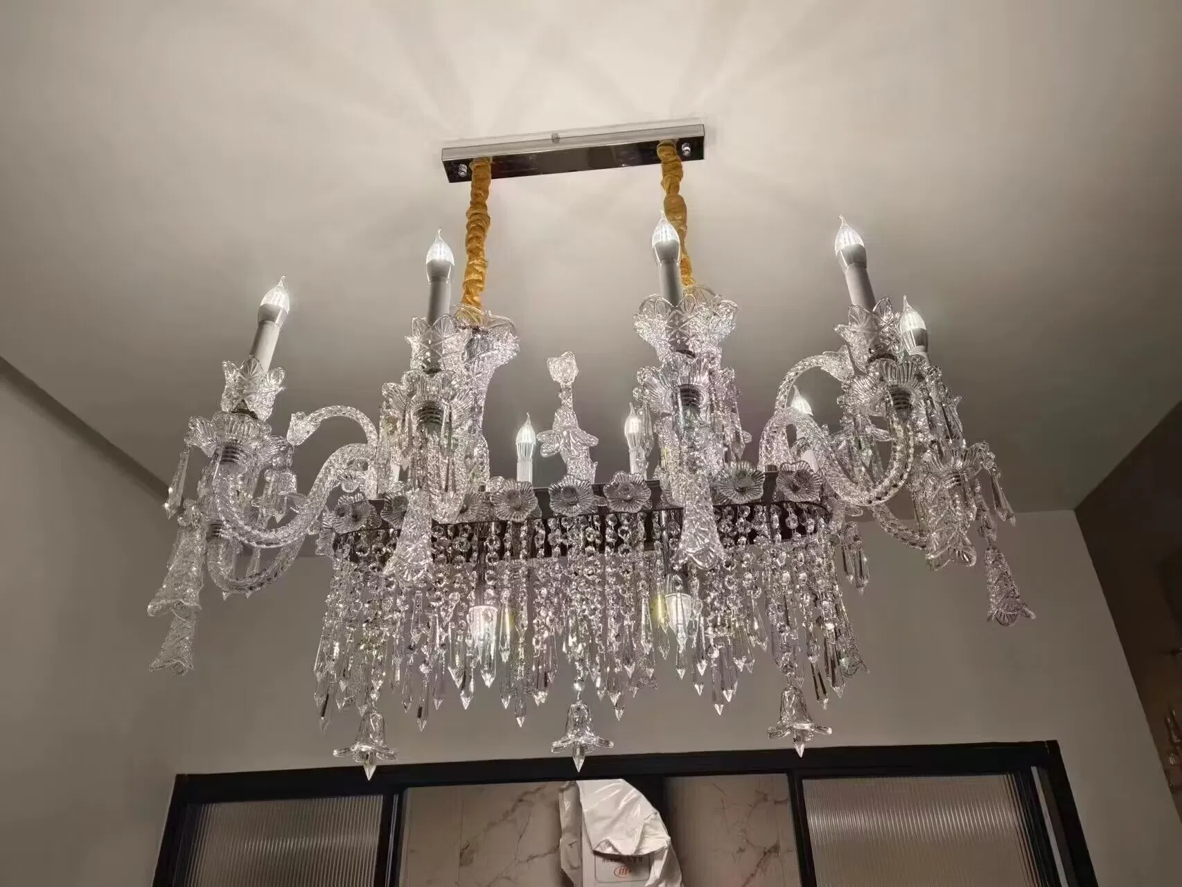 Customized Modern Elegant Luxury Hotel Restaurant Dining Table Crystal Chandelier Lamps