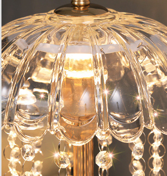 Luxury LED Crystal Polished Gold Silver Chrome Home Decor Table Touch Lamp