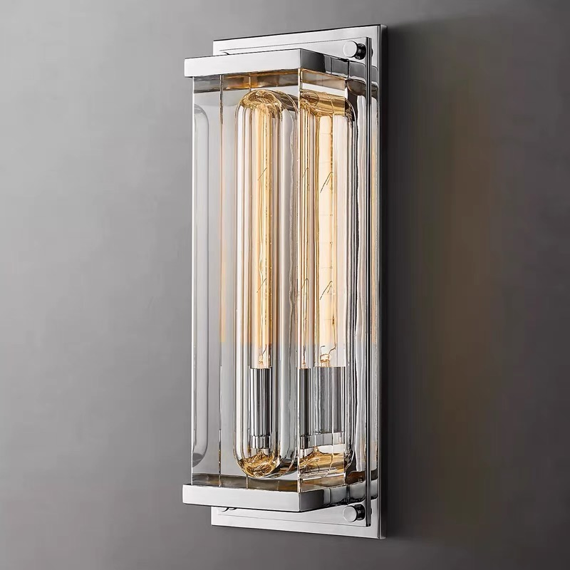 Solid Crystal Wall Lamp Savile Grand Rectangular Sconce