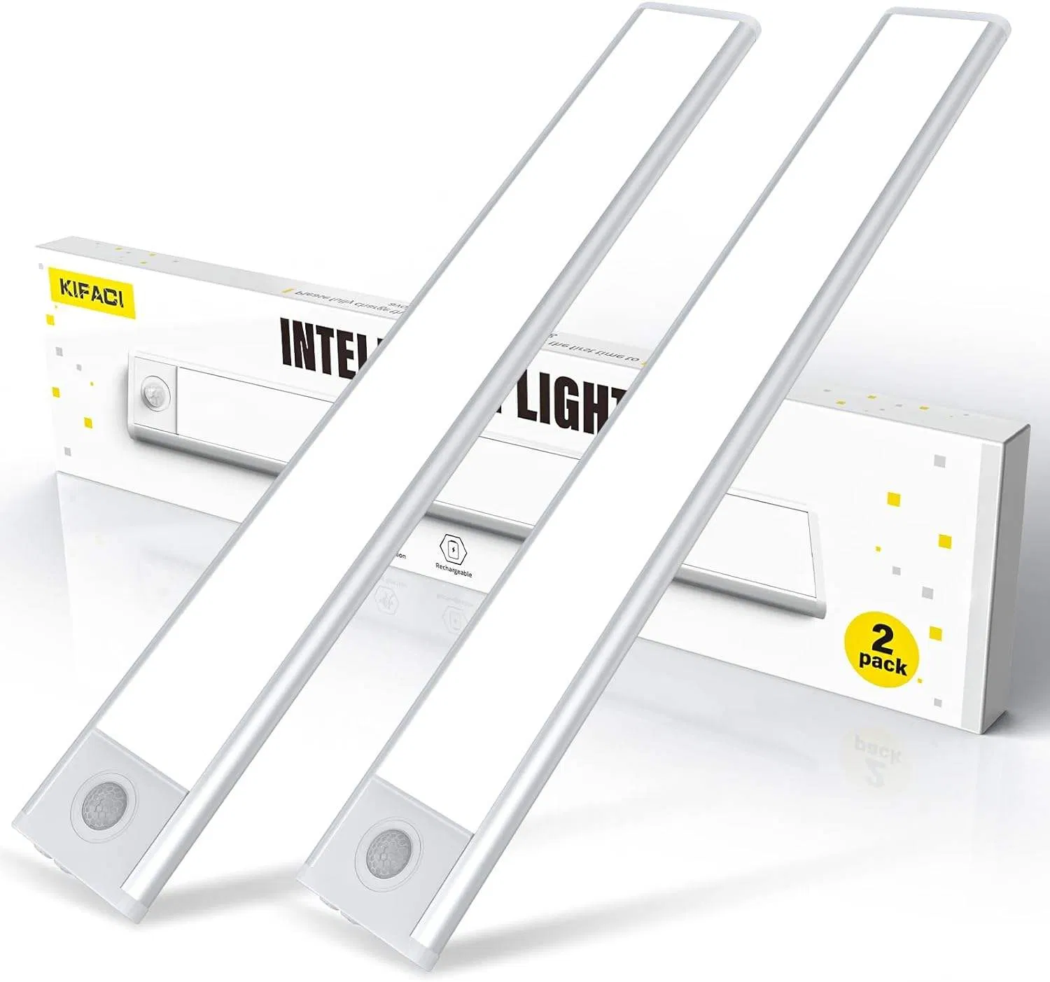 Modern 5V LED Night Light Motion Sensor Battery-Powered Kitchen Closet Hallway Bedroom Staircase Cabinet Lighting Aluminium