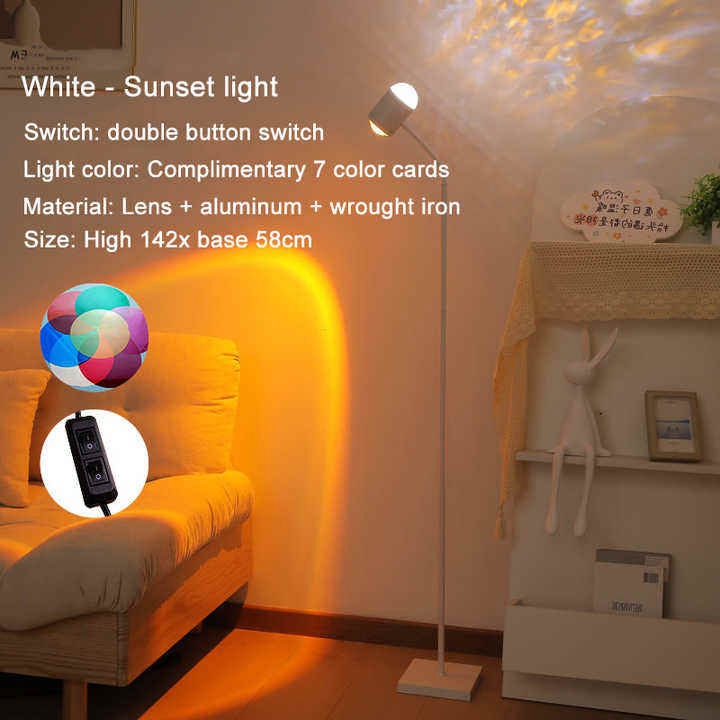 LED Water Ripple Lamp Sunset Floor Lamp