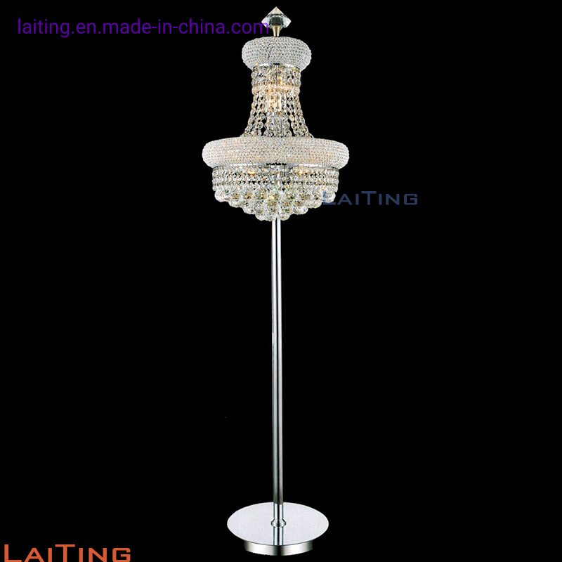 Empire Crystal Table Lamp Luxury Reading Light Hotel Villa Home Decor Gold Standing Floor Lighting