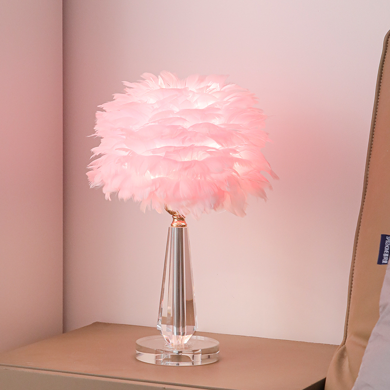 Nordic E27 Luxury Crystal Feather Table Light Lighting Lamp (ZY-YM13)